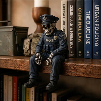 Gothic Career Skeleton Shelf Sitter – Funny Desk & Shelf Decor